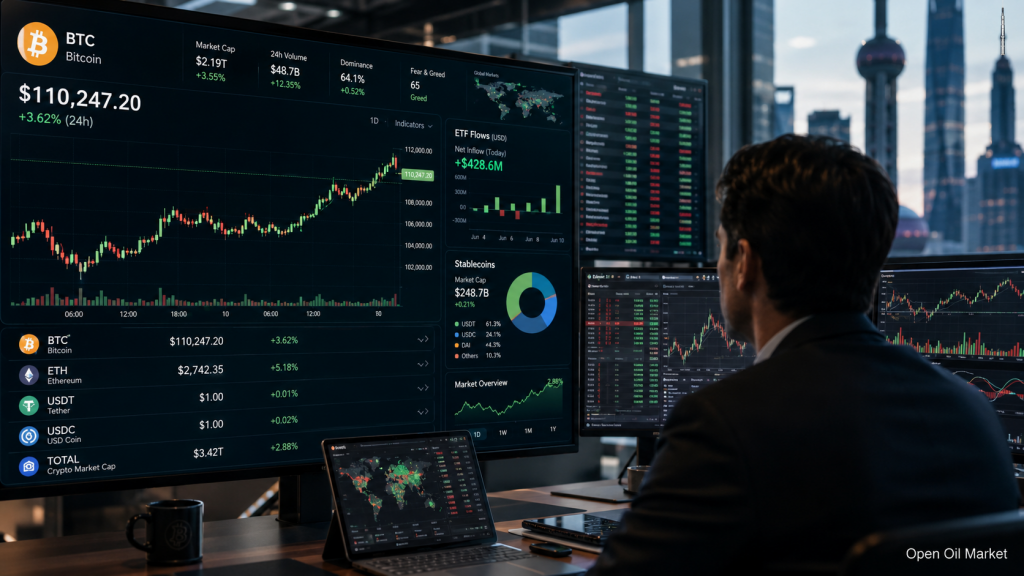 Kryptowährungsnachrichten, Mittwoch, 10. Juni 2026: Bitcoin testet die Marktstabilität, während Stablecoins und ETFs den Ton für Investoren angeben.