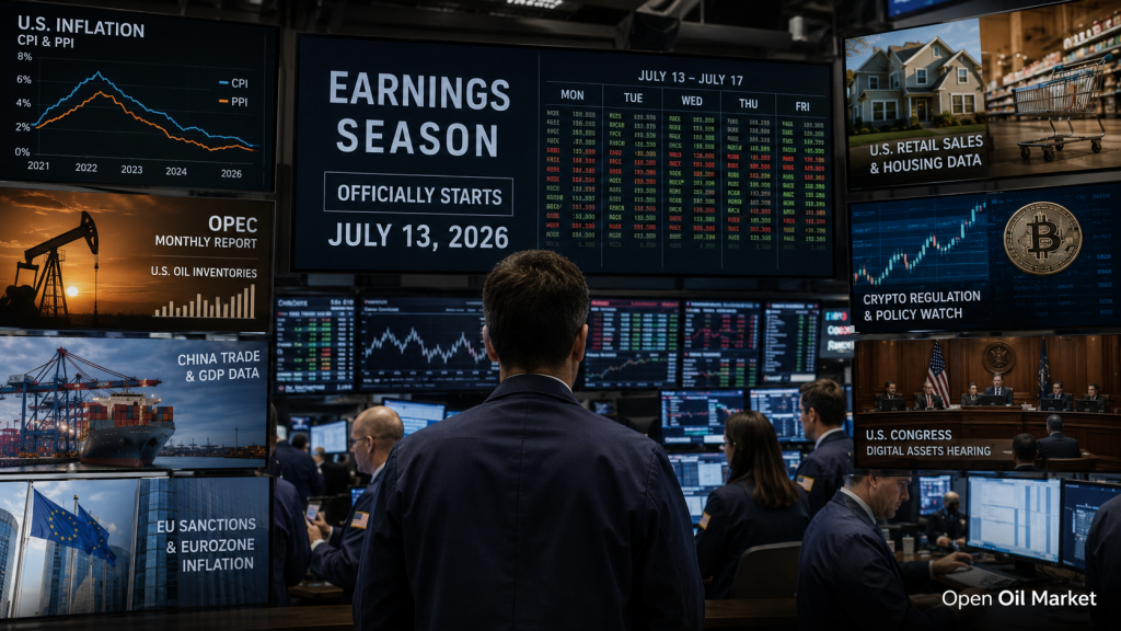 Investorenkalender 13–17 Juli 2026: CPI USA, BIP China und Berichterstattungssaison