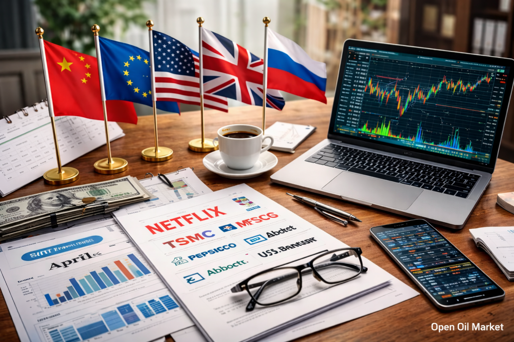 Wirtschaftliche Ereignisse und Unternehmensberichte — Donnerstag, 16. April 2026: Chinas BIP, CPI Eurozone und Unternehmensberichterstattung