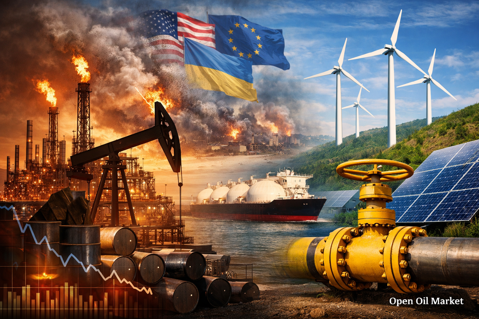Nachrichten Öl- und Gasindustrie und Energie — Dienstag, 23. Dezember 2025: Öl auf Tiefstständen, Hoffnungen auf Frieden, Gasmärkte stabil.