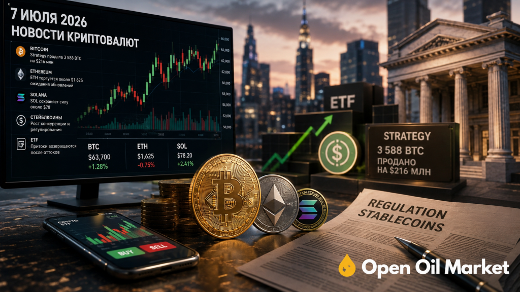 Nachrichten über Kryptowährungen am 7. Juli 2026: Bitcoin, ETF, Strategie, Ethereum, Solana und Stablecoins