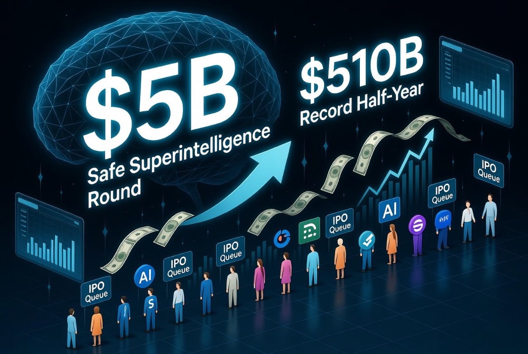 Nachrichten zu Startups und Venture-Capital-Investitionen — Dienstag, 4. August 2026: Runde Safe Superintelligence über 5 Milliarden USD, Rekord von 510 Milliarden USD und Schlange der KI-Giganten für den Börsengang.