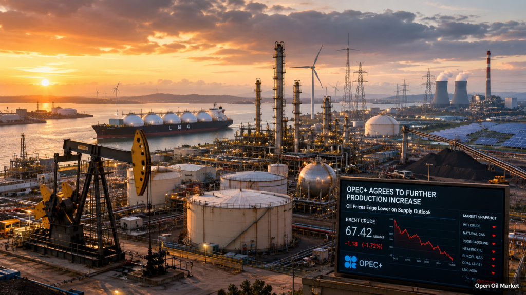 Nachrichten Öl und Gas sowie Energie 5. Juli 2026: OPEC+ erhöht Förderung, Ölpreise fallen, LNG und EE verändern den Rohstoffmarkt