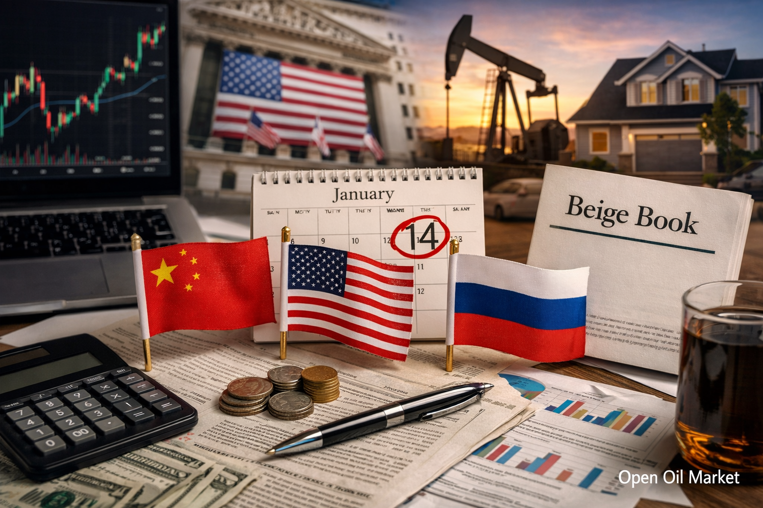 Wirtschaftliche Ereignisse und Unternehmensberichte — Mittwoch, 14. Januar 2026: PPI USA, Einzelhandelsumsätze und Bankberichte